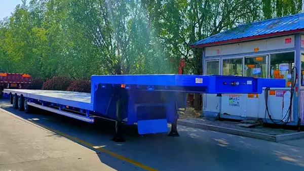 Semi-trailer dek tinggi-rendah yang ringan menghasilkan logistik yang efisien