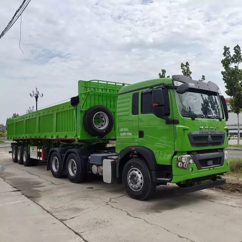Semi-Trailer Pembuangan Tip Dua Sisi