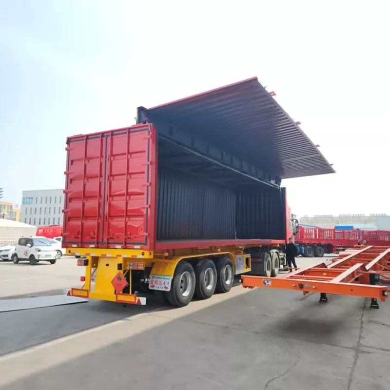 Semi-Trailer Kotak Pembuka Sayap Dua Sisi