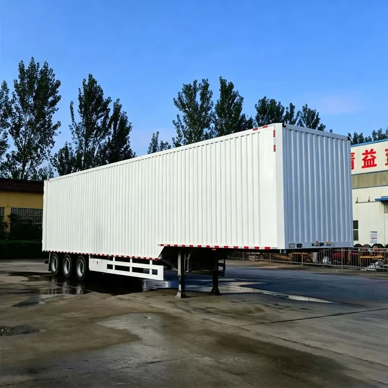 Semi-Trailer Kotak Tertutup Tugas Berat