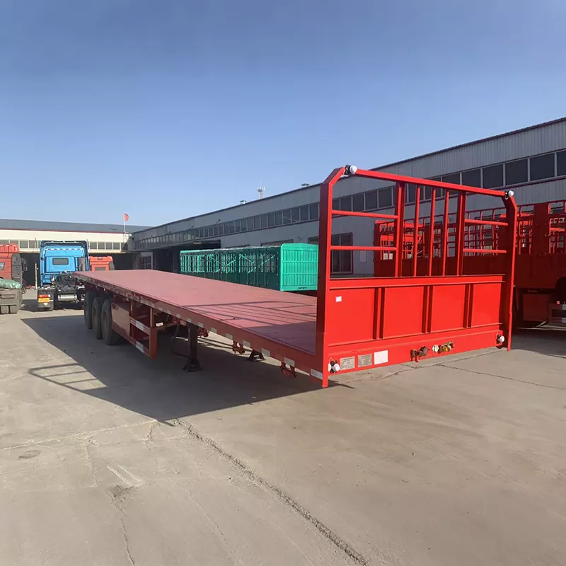 Semi-Trailer Flatbed Balok Lurus Ringan
