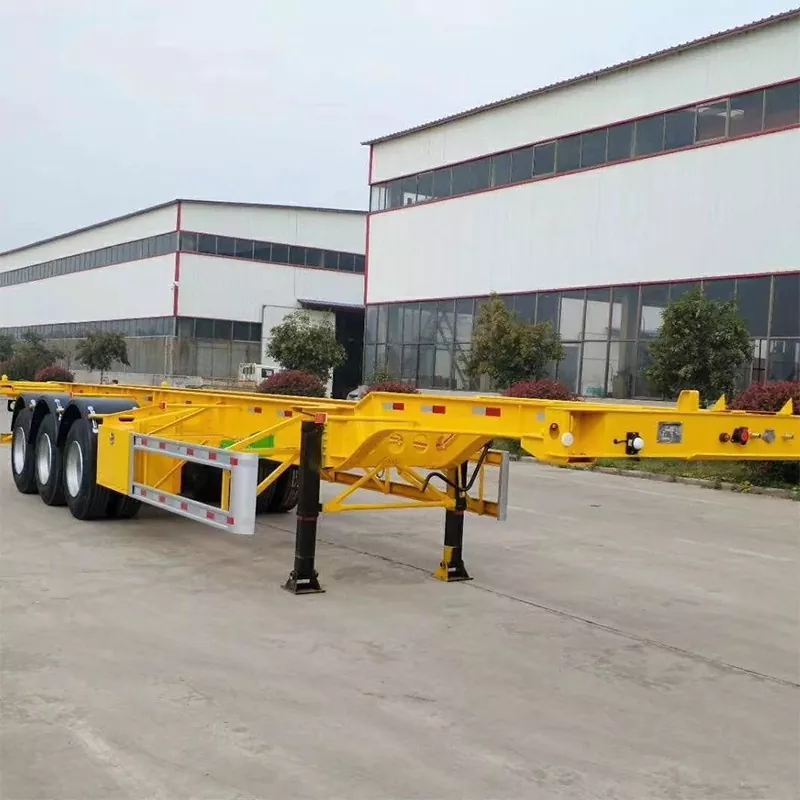 Semi-Trailer Kontainer Kerangka Tempat Tidur Rendah