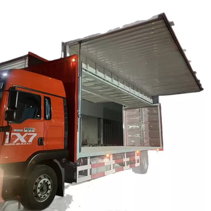 Semi-Trailer Kotak Pembuka Sayap Satu Sisi