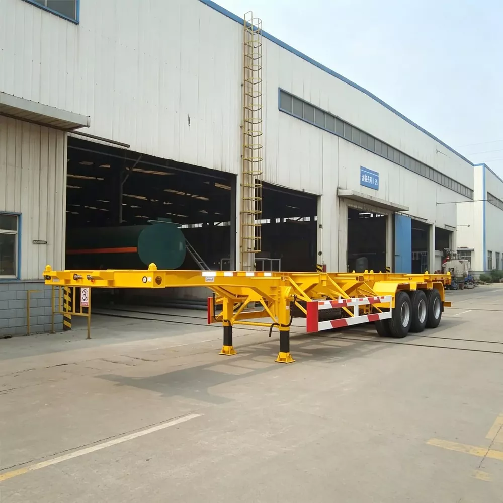 Semi-Trailer Kontainer Kerangka Standar