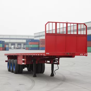Semi-Trailer Flatbed Balok Lurus Semi-Trailer Flatbed Balok Lurus