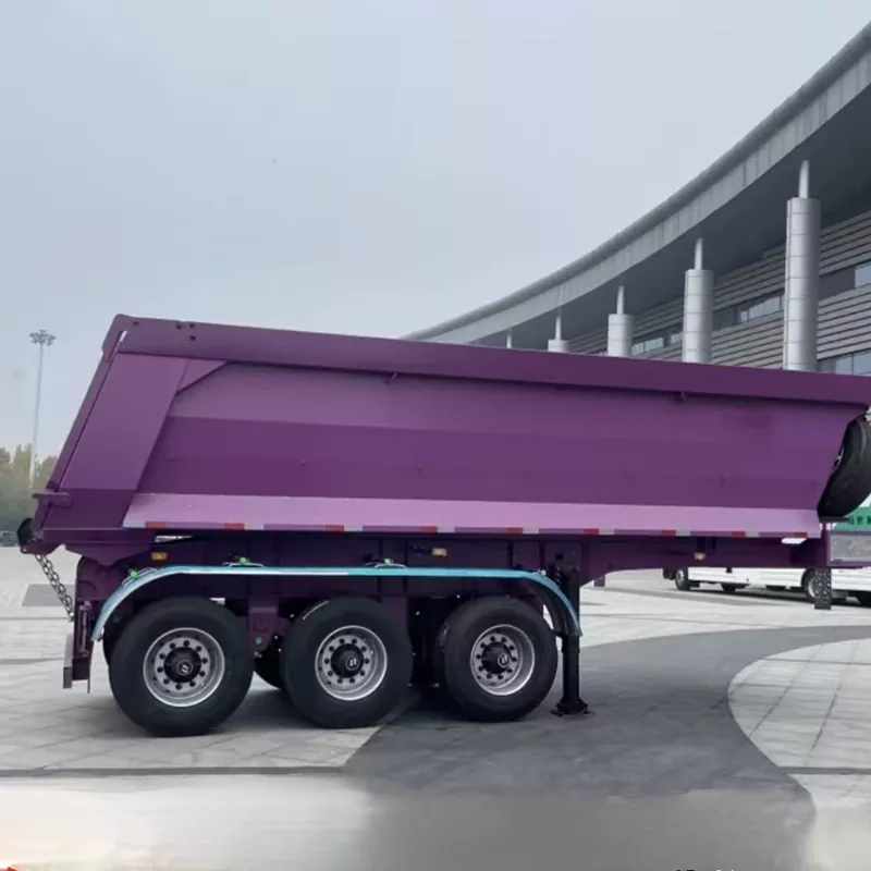 Semi-Trailer Pembuangan Tip Belakang U-Box